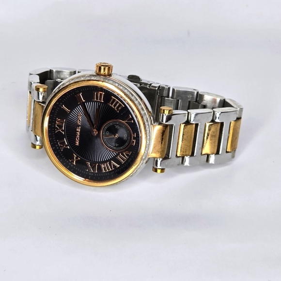 Michael Kors Skylar Black Dial Two Tone Steel Strap Watch for Women - MK5957 - Picture 1 of 10